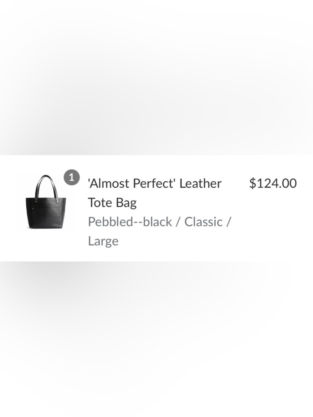 Portland Leather Almost Perfect Large Classic Tote Pebbled Black - Picture 5 of 6